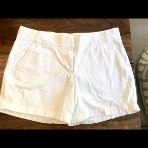 White J.Crew 4” Chino Shorts